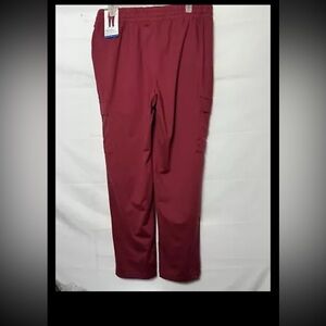 Mondetta Womens Cargo Pocket Straight Leg Pant, Tibetan Red, Size Large